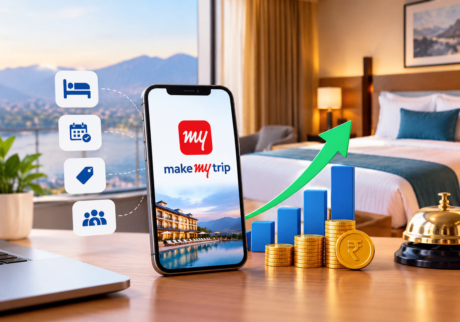 increase hotel revenue from MakeMyTrip