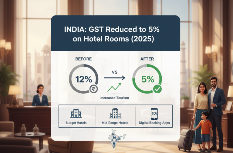 Hotel Room GST Reduced to 5% in India