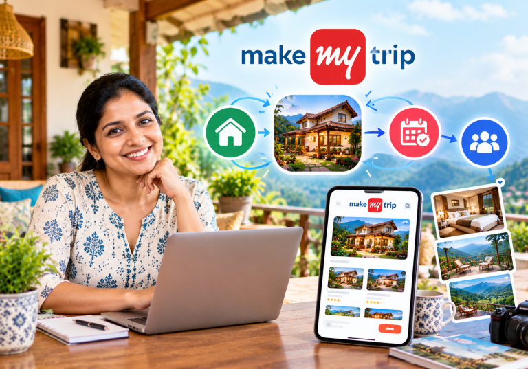 MakeMyTrip पर होमस्टे लिस्टिंग