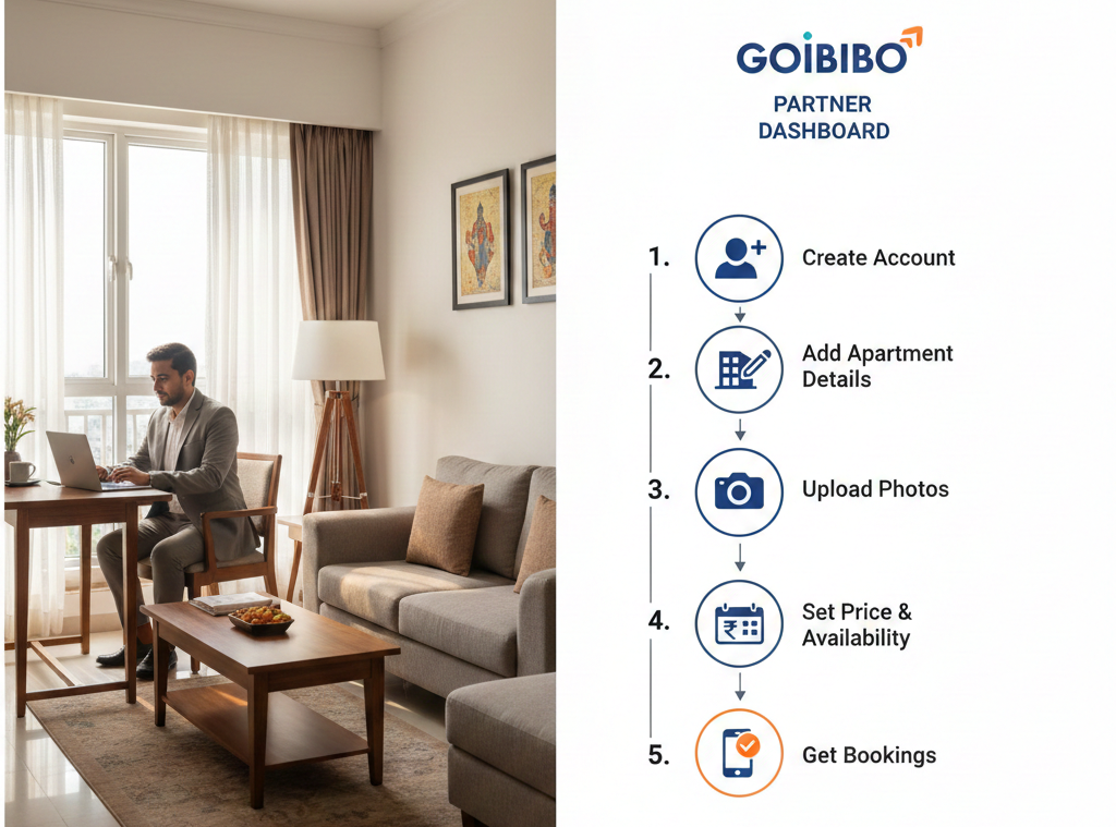 अपना अपार्टमेंट Goibibo पर कैसे लिस्ट करें