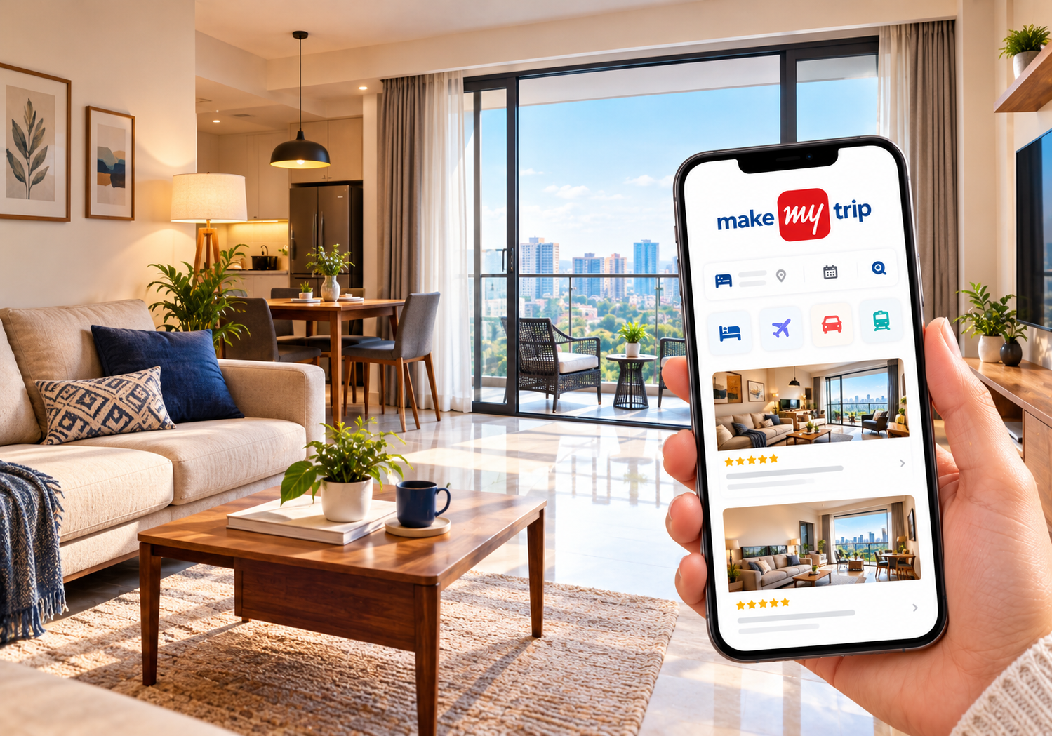 MakeMyTrip पर अपना Apartment लिस्ट करें