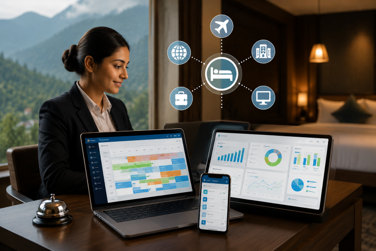 Hotel management software and channel manager in Suntikoppa