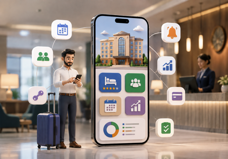 mobile hotel management app